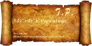 Török Pantaleon névjegykártya